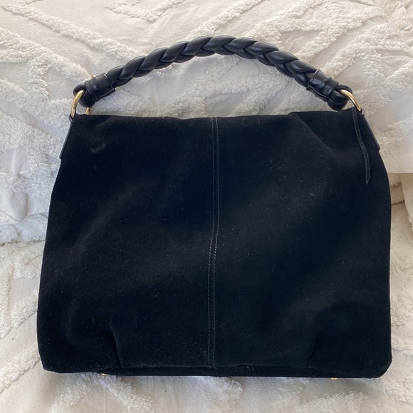 -Suede handbag with fringe by CZ Falconer . Bohemian style - Picture 2 of 10